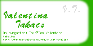 valentina takacs business card